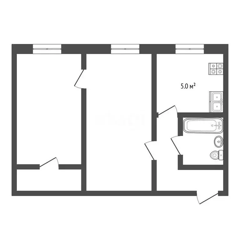 2-комнатная квартира: Ижевск, улица 30 лет Победы, 45 (44.7 м) - Фото 0