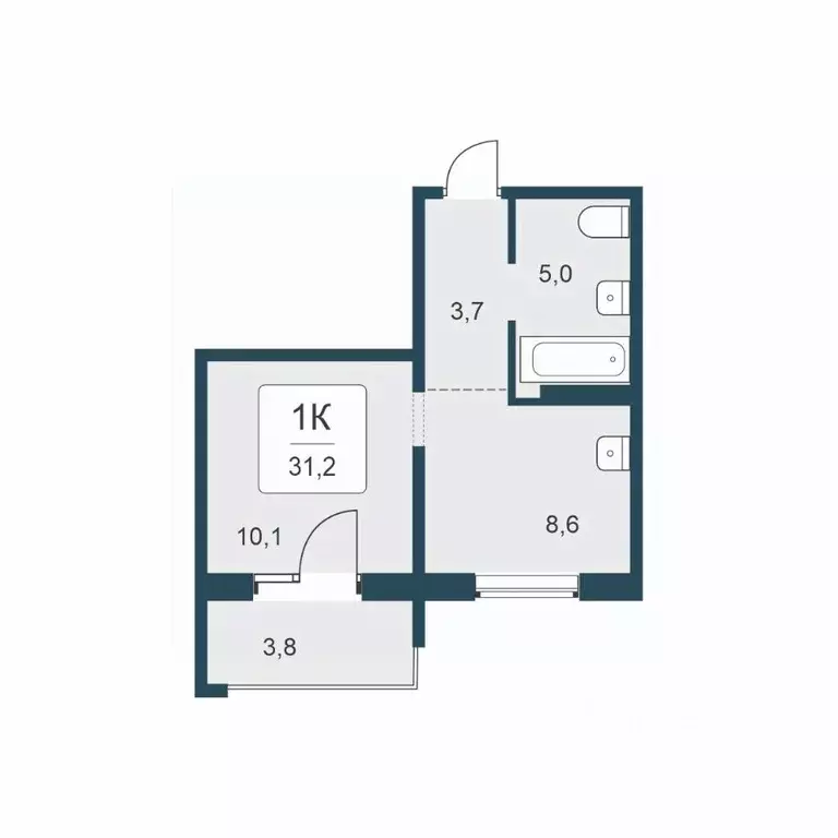 Студия Новосибирская область, Новосибирск ул. Сибиряков-Гвардейцев, ... - Фото 1
