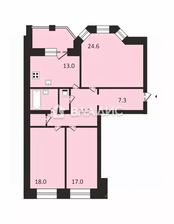 3-к кв. Владимирская область, Владимир ул. Пичугина, 5 (98.5 м) - Фото 1