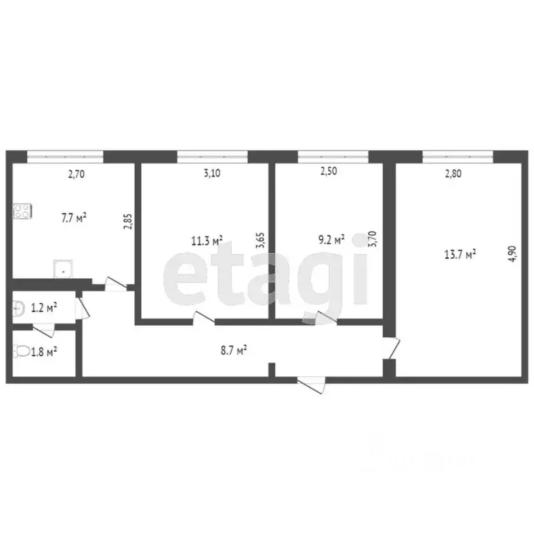 3-к кв. Тверская область, Ржев Советская пл., 7 (66.8 м) - Фото 1