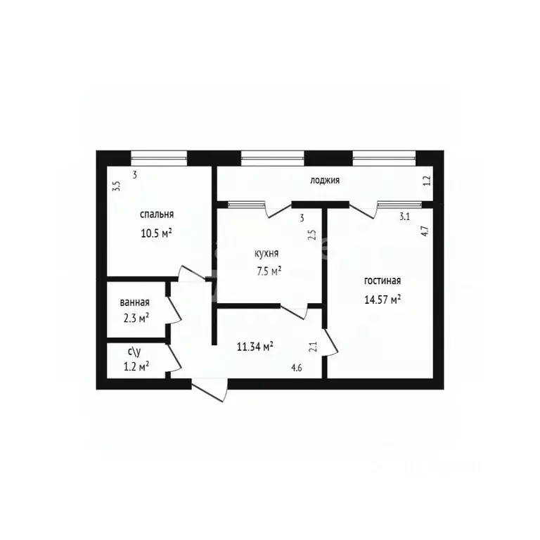 2-к кв. Дагестан, Дербент ул. Саида Габиева, 26 (54.0 м) - Фото 2