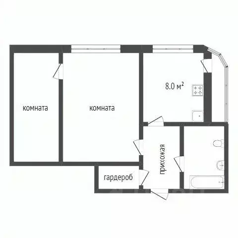 2-к кв. Воронежская область, Воронеж ул. Антокольского, 14 (59.2 м) - Фото 1