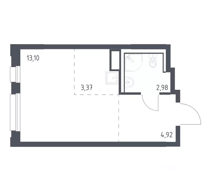 Студия Ленинградская область, Мурино Всеволожский район, Новые Лаврики ... - Фото 1