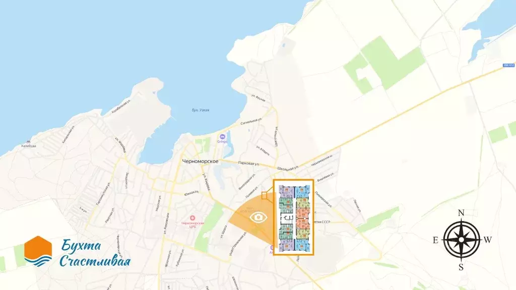 2-к кв. Крым, Черноморское пгт ул. Евпаторийская (63.51 м) - Фото 1