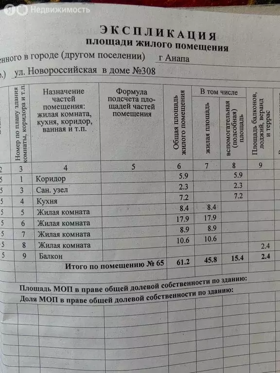 3-комнатная квартира: Анапа, Новороссийская улица, 308 (61 м) - Фото 1