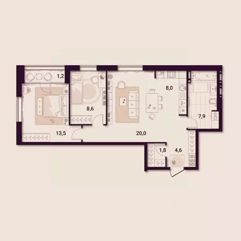 2-к кв. Приморский край, Артем ул. Куйбышева, 11А (65.61 м) - Фото 1