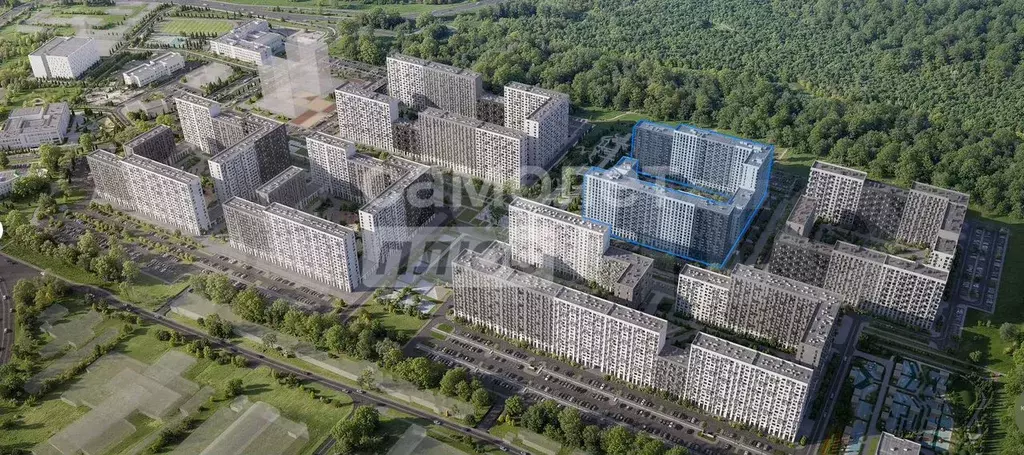 1-к. квартира, 46,6 м, 9/17 эт. - Фото 1