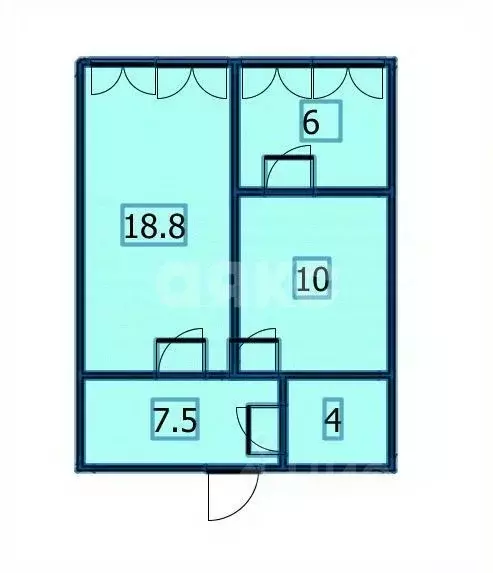 1-к кв. Краснодарский край, Анапа ул. Ленина, 153Б (46.3 м) - Фото 1
