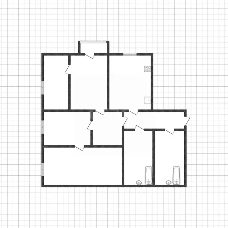 2-к кв. Белгородская область, Белгород ул. 5 Августа, 34 (38.6 м) - Фото 2