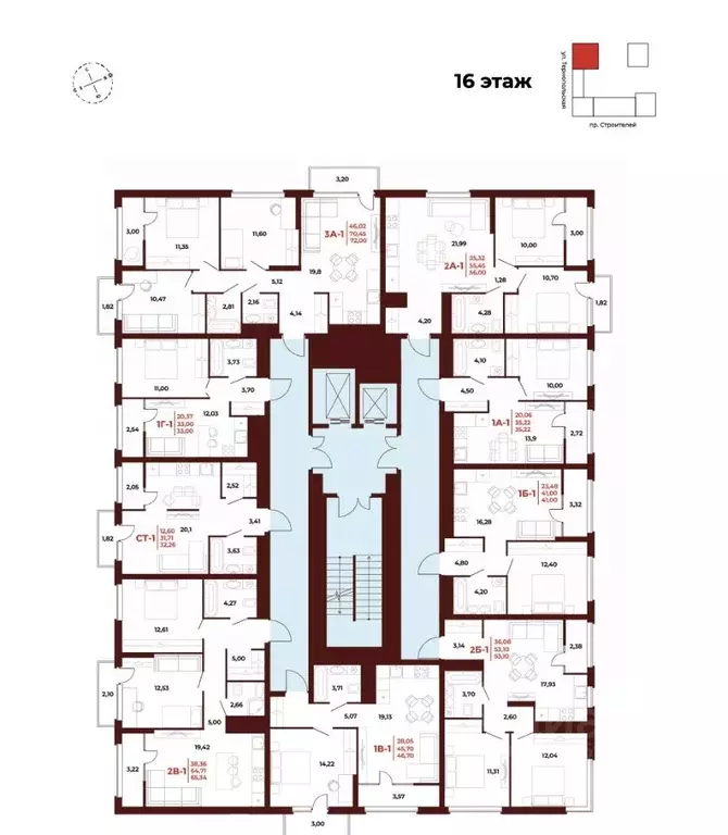 3-к кв. Пензенская область, Пенза Арбери жилой комплекс (72.0 м) - Фото 1