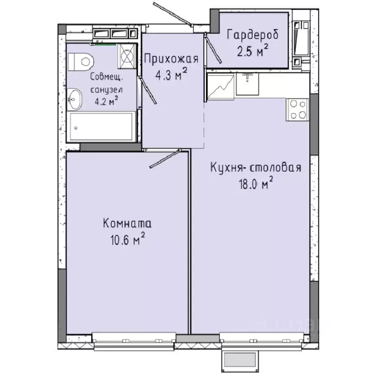 1-к кв. Удмуртия, Ижевск ул. Ленина, 91/1 (42.3 м) - Фото 0