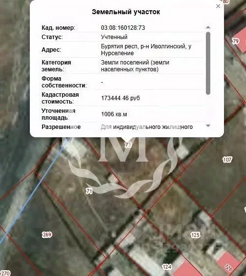 Участок в Бурятия, Иволгинский район, Нижнеиволгинское с/пос, ... - Фото 1