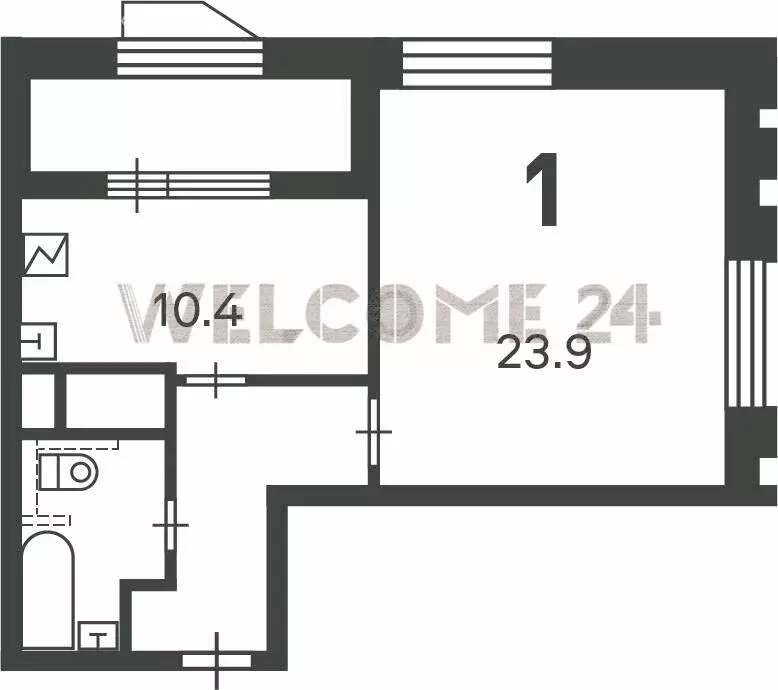 1-комнатная квартира: Москва, улица Светланова, 11к1 (45.7 м) - Фото 1