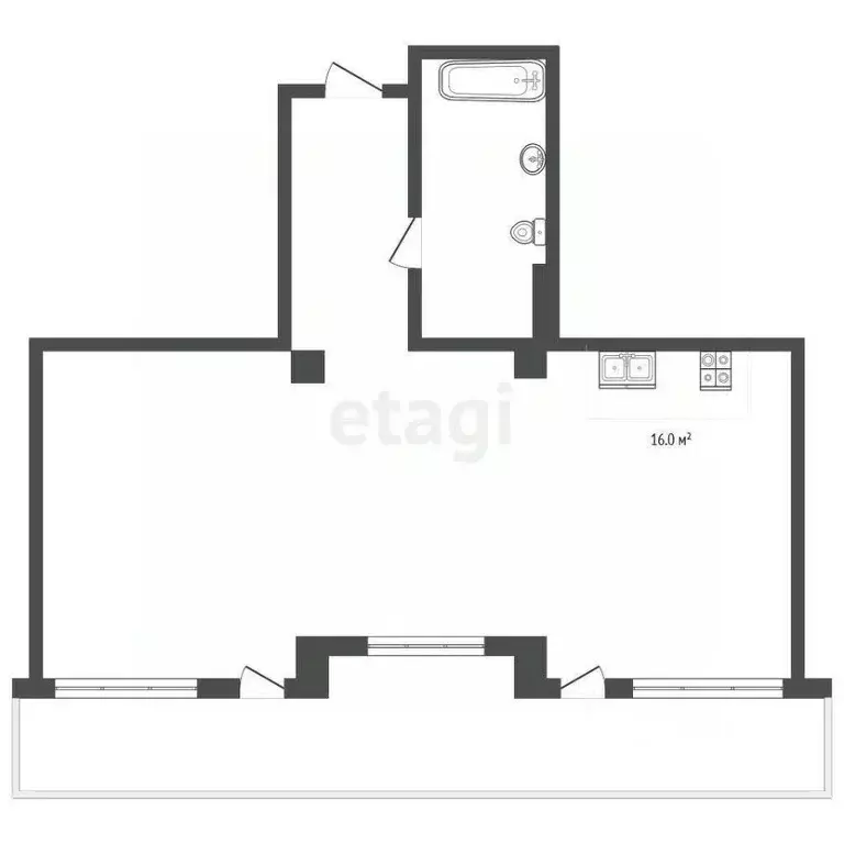 2-к кв. Севастополь Севастопольская зона ЮБК кв-л, 14А (66.9 м) - Фото 1