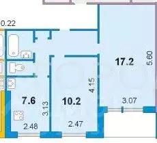 2-к кв. Алтайский край, Барнаул ул. Гущина, 160 (44.0 м) - Фото 2