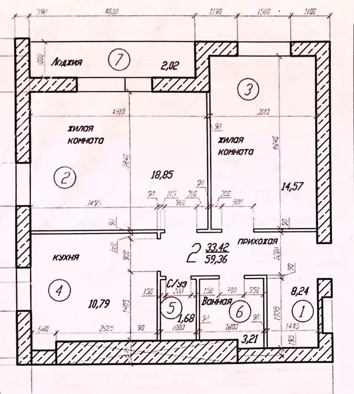 2-к. квартира, 57 м, 1/3 эт. - Фото 0