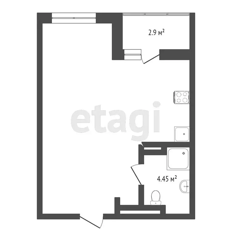 1-комнатная квартира: Омск, Взлётная улица, 13/1 (42 м) - Фото 1