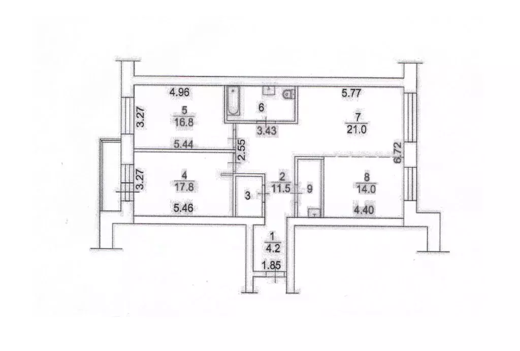 3-комнатная квартира: Томск, микрорайон Телецентр, Соляной переулок, ... - Фото 1