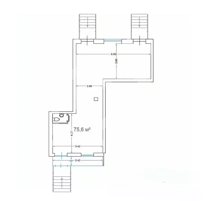Помещение свободного назначения в Москва просп. Андропова, 30 (76 м) - Фото 2