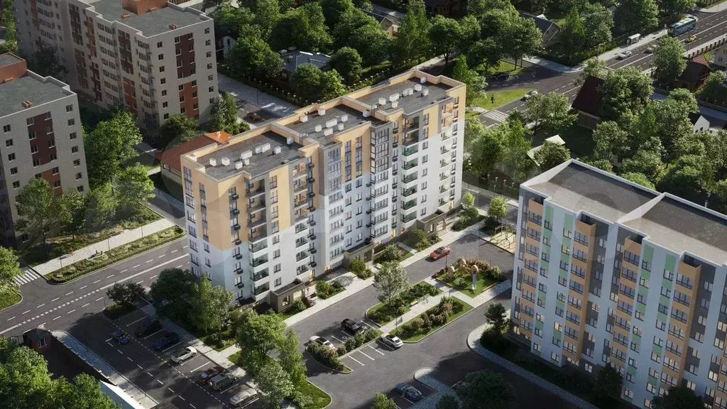1-к. квартира, 46,7 м, 6/9 эт. - Фото 0