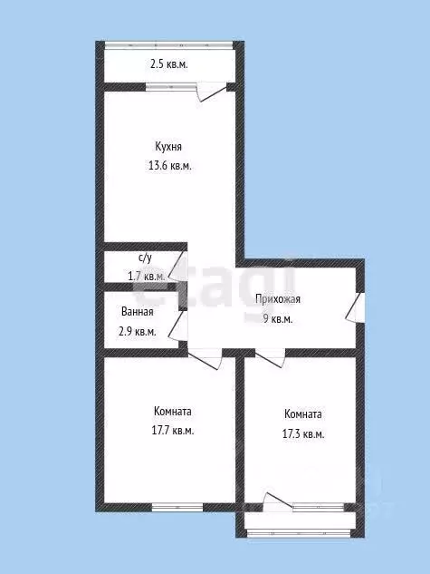 2-к кв. Краснодарский край, Горячий Ключ Рябиновая ул., 2Бк1 (64.2 м) - Фото 1