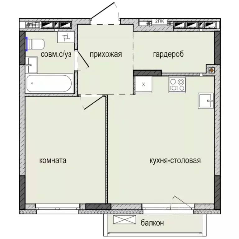 1-к кв. Удмуртия, Ижевск Культбаза жилрайон, 8-й мкр, Ежевика жилой ... - Фото 0