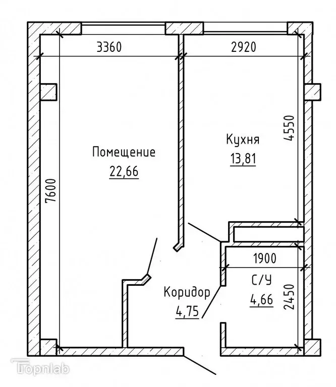 1-комнатная квартира: Нальчик, улица Шарданова, 52 (45.4 м) - Фото 1