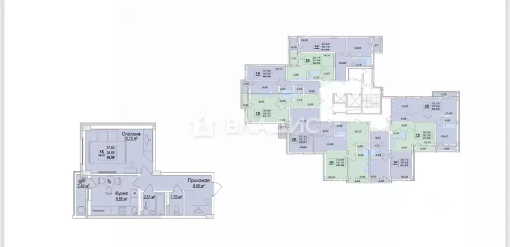 1-к кв. Нижегородская область, Кстово бул. Нефтепереработчиков, 15 ... - Фото 2
