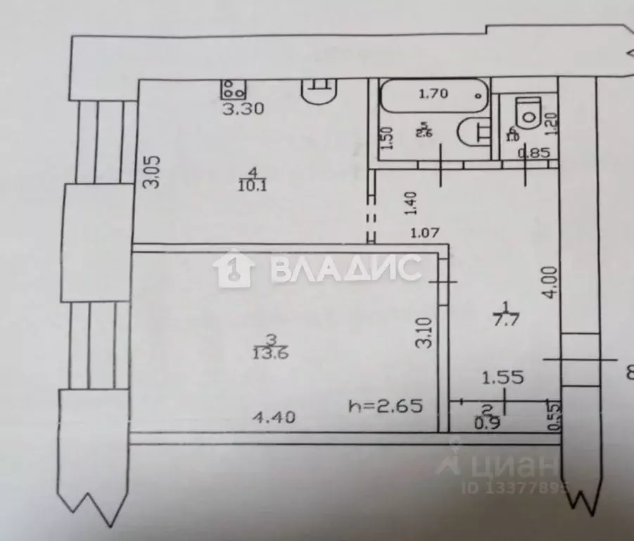 1-к кв. Алтайский край, Бийск ул. Имени Героя Советского Союза ... - Фото 2