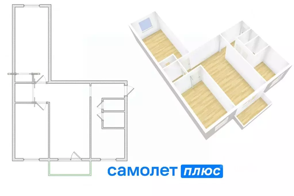 3-к кв. Кемеровская область, Кемерово просп. Ленина, 117 (57.5 м) - Фото 1