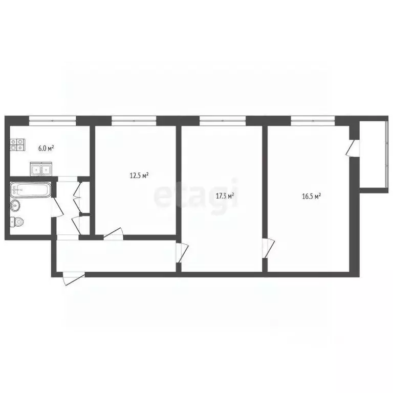 3-к кв. Ямало-Ненецкий АО, Новый Уренгой Ленинградский просп., 14 ... - Фото 1