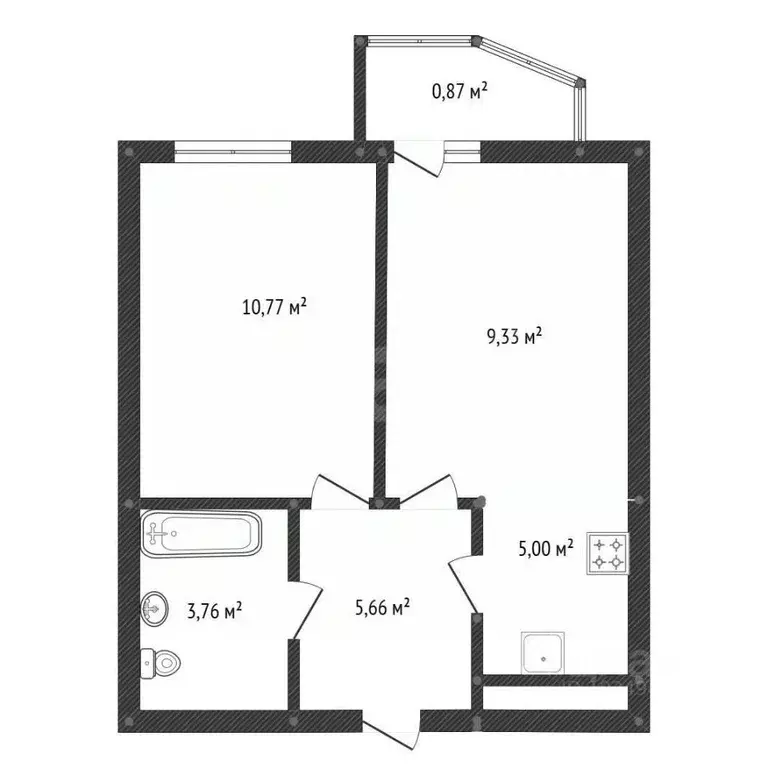 2-к кв. Башкортостан, Уфа просп. Дружбы Народов, 49 (36.0 м) - Фото 2