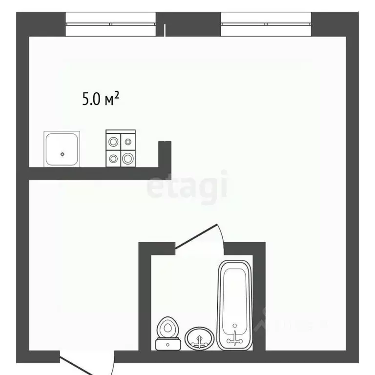 Студия Тюменская область, Тюмень Рощино мкр, ул. Александра ... - Фото 1