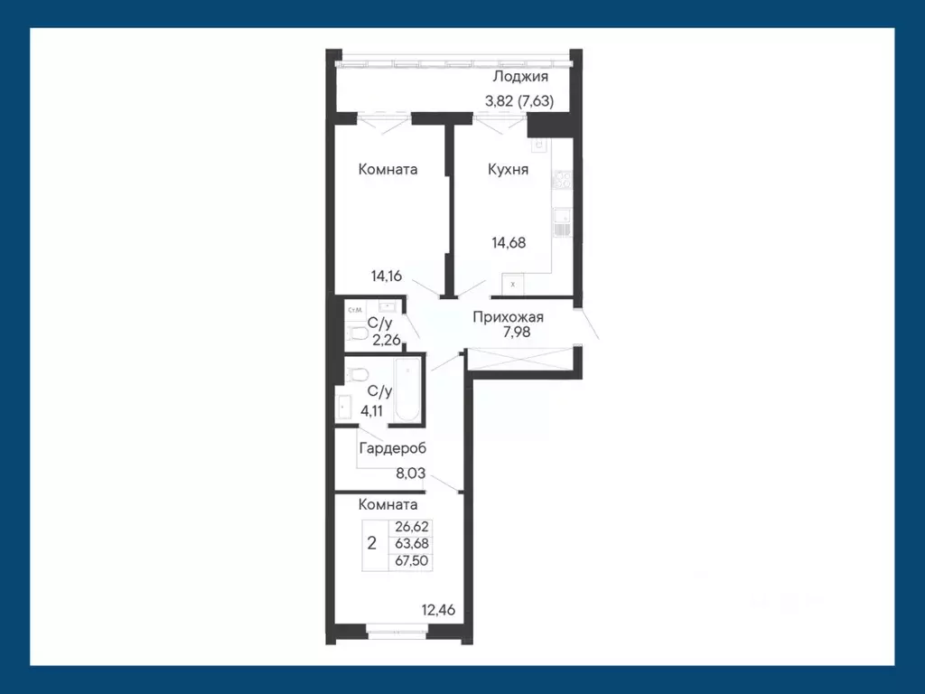 2-к кв. Ростовская область, Ростов-на-Дону Ривьера жилой квартал,  ... - Фото 1