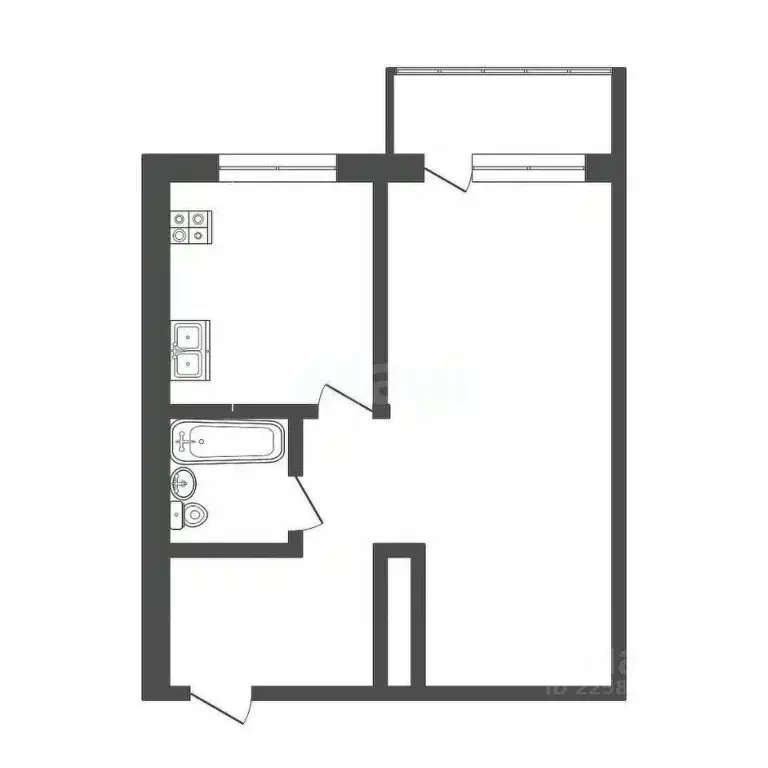 1-к кв. Удмуртия, Ижевск Красногеройская ул., 28 (33.0 м) - Фото 1