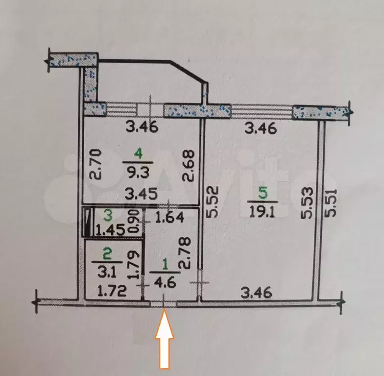 1-к. квартира, 38 м, 8/9 эт. - Фото 0