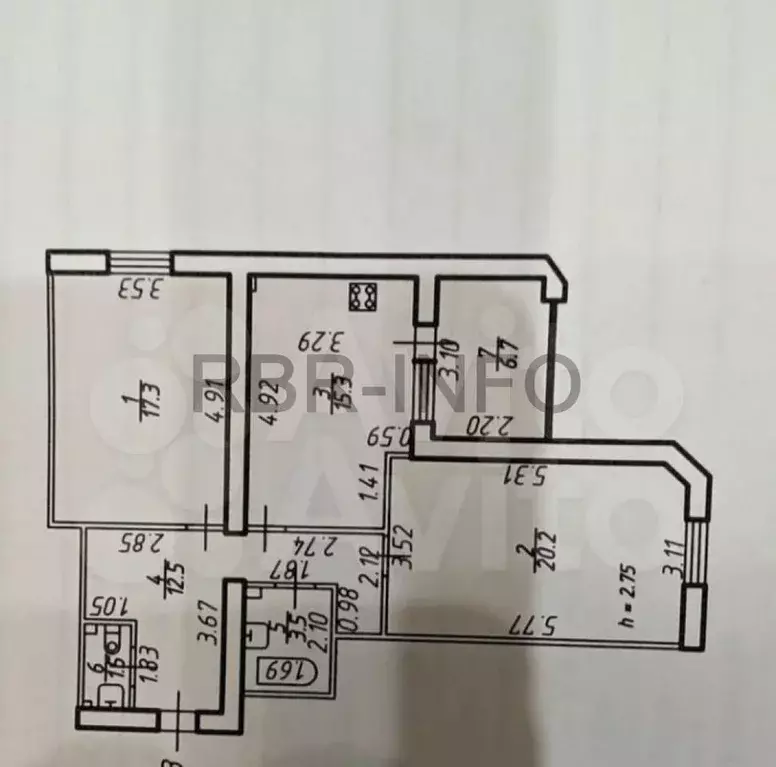 2-к. квартира, 77 м, 4/7 эт. - Фото 0