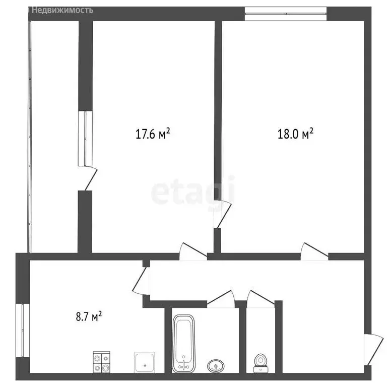 2-комнатная квартира: Москва, улица Вешних Вод, 8к3 (53 м) - Фото 1