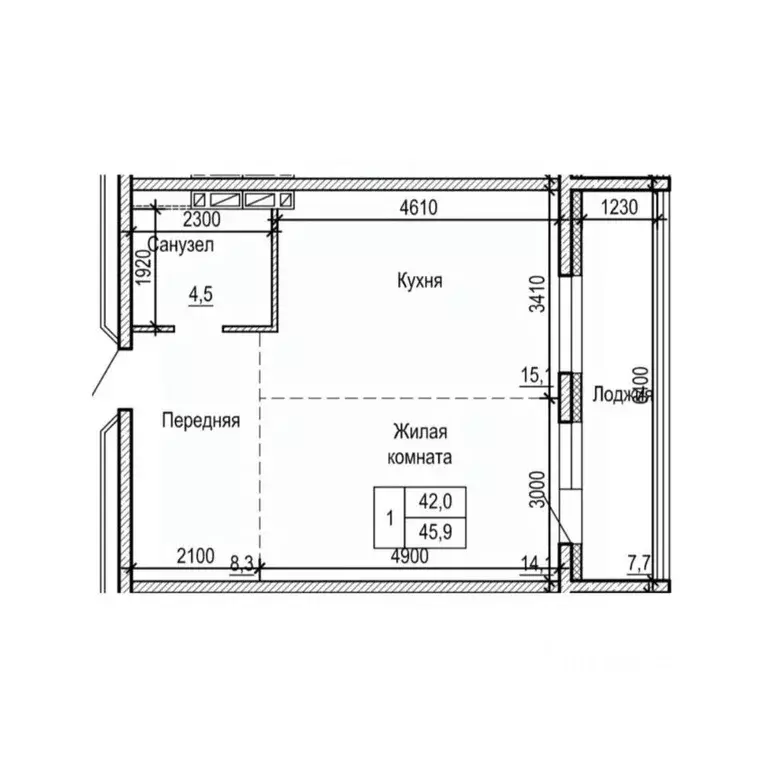 1-к кв. Приморский край, Владивосток На Черняховского жилой квартал,  ... - Фото 2