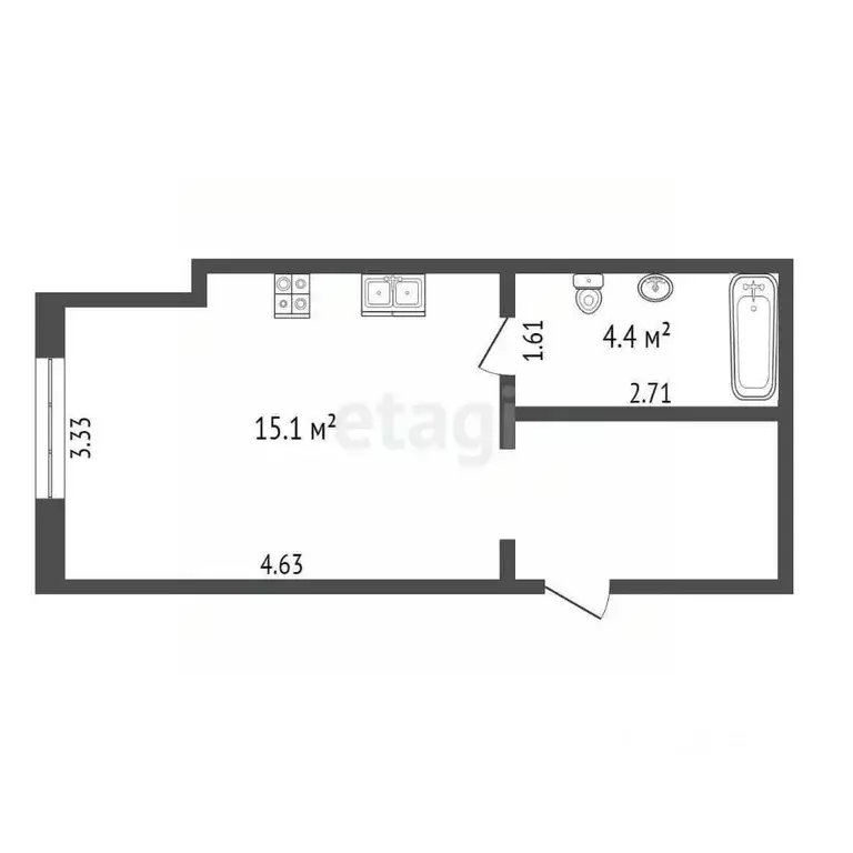 Студия Крым, Ялта муниципальный округ, Форос пгт ул. Северная, 43 ... - Фото 2