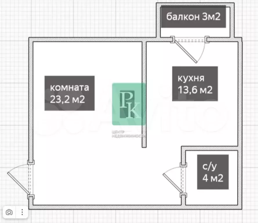 1-к. квартира, 43 м, 1/5 эт. - Фото 0