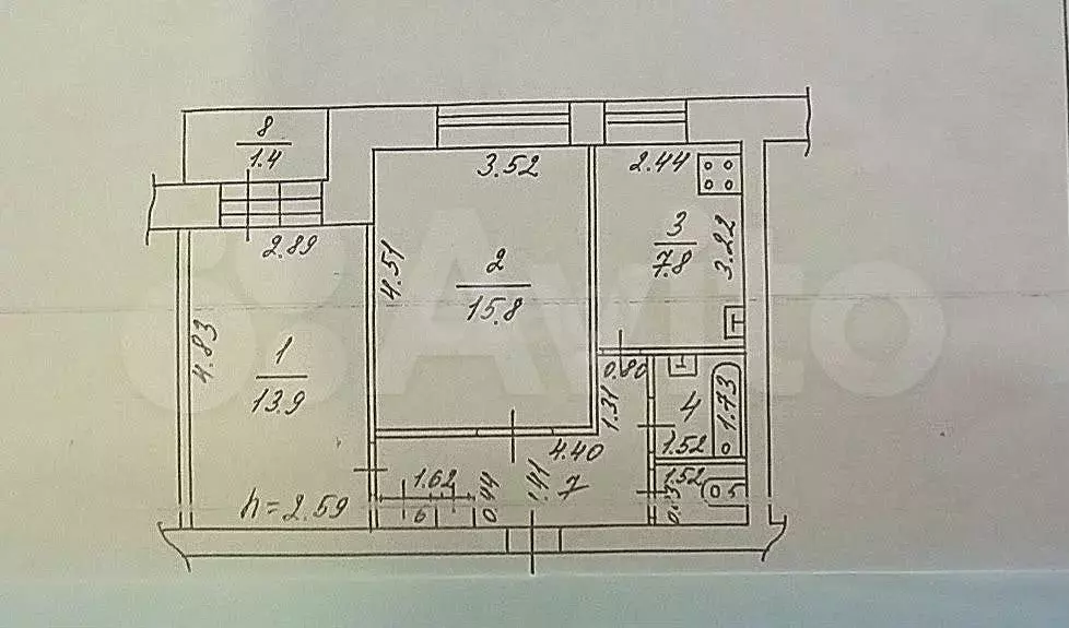 2-к. квартира, 49,9 м, 9/9 эт. - Фото 0