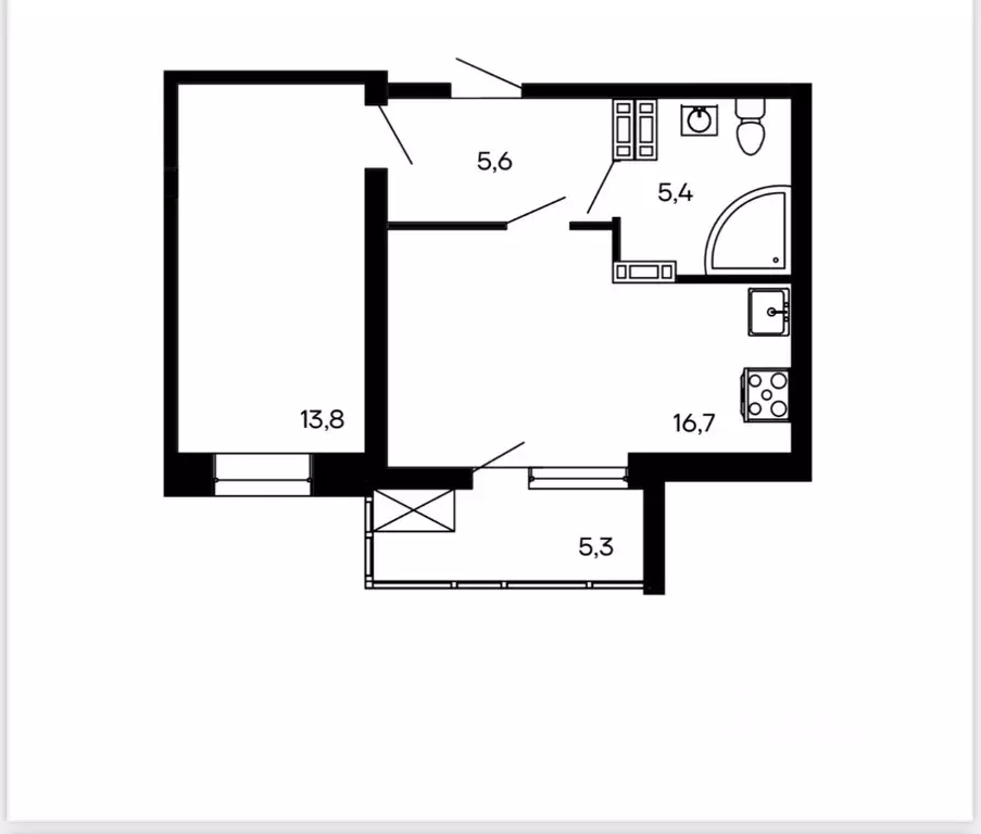 1-к кв. Севастополь ул. Токарева, 18Дк3 (47.0 м) - Фото 1