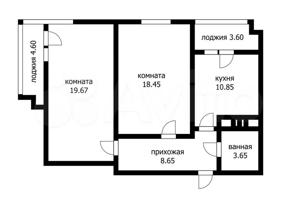 2-к. квартира, 72 м, 5/19 эт. - Фото 0