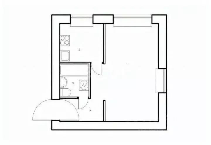 1-к кв. Сахалинская область, Анива ул. Кирова, 29 (30.0 м) - Фото 2