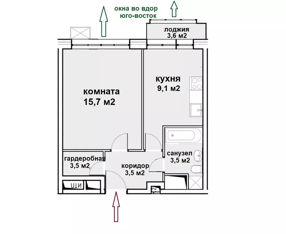 1-к кв. Московская область, Дмитровский муниципальный округ, ... - Фото 2
