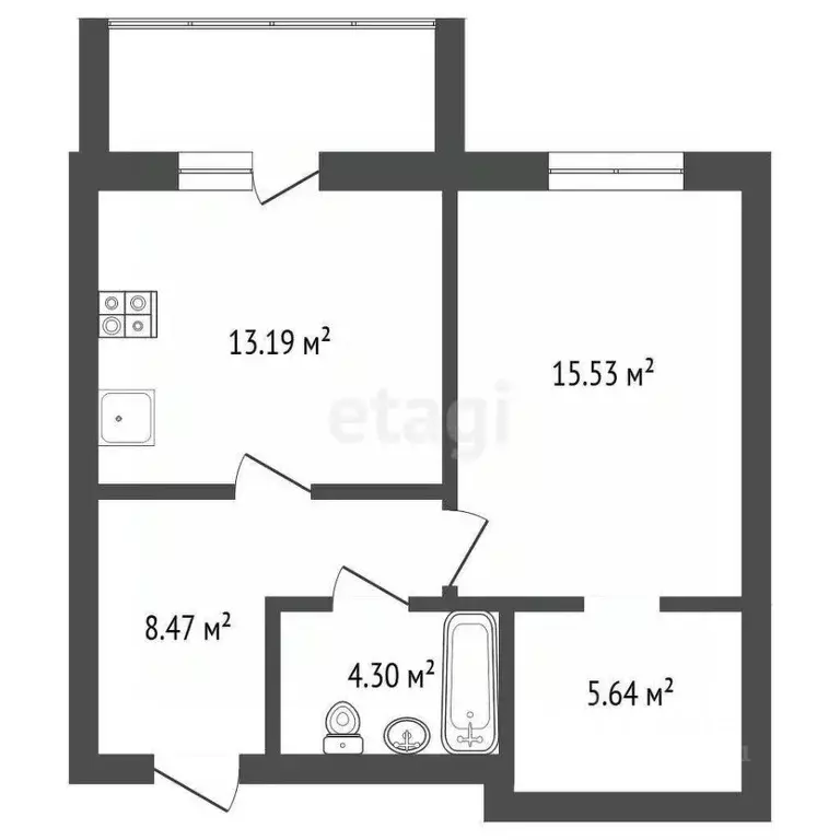 1-к кв. Марий Эл, Йошкар-Ола ул. Баумана, 3 (47.5 м) - Фото 2