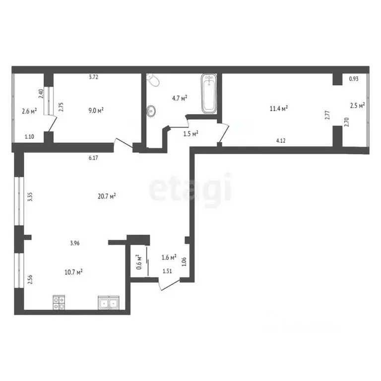 3-к кв. Хабаровский край, Комсомольск-на-Амуре ул. Аллея Труда, 66 ... - Фото 1
