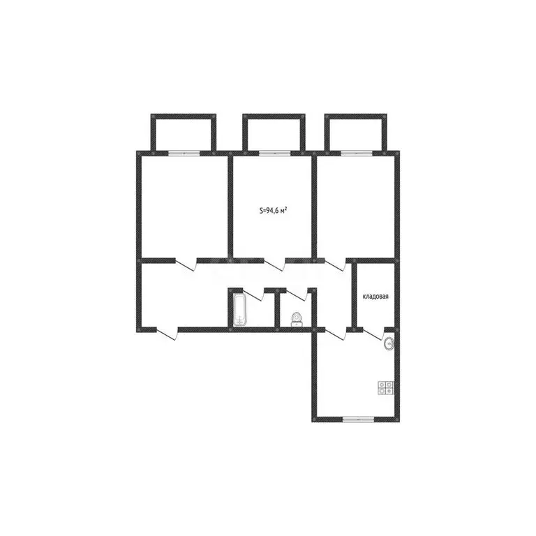 3-комнатная квартира: Бийск, Социалистическая улица, 92 (94.2 м) - Фото 0