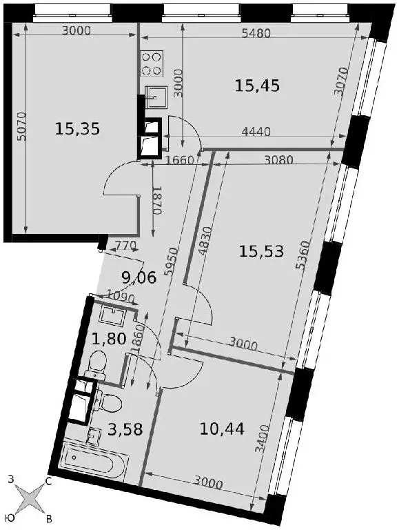 Продается 3-комнатная квартира - Фото 1